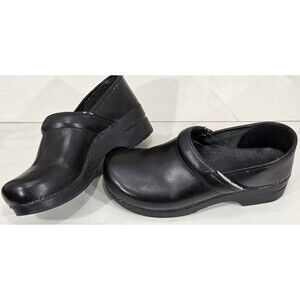 Dansko Professional Leather Clogs Black Comfort Slip-On Shoe Nursing Unisex 42